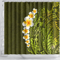 lime-green-tropical-plumeria-with-galaxy-polynesian-art-shower-curtain