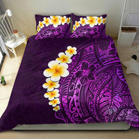 Purple Tropical Plumeria With Galaxy Polynesian Art Bedding Set - Wonder Print Shop