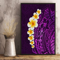Purple Tropical Plumeria With Galaxy Polynesian Art Canvas Wall Art - Wonder Print Shop
