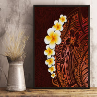 Red Tropical Plumeria With Galaxy Polynesian Art Canvas Wall Art - Wonder Print Shop