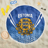 Custom Estonia Football Beach Blanket Come One Kalevipojad