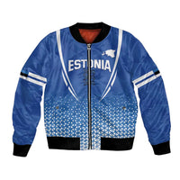 Custom Estonia Football Bomber Jacket Come One Kalevipojad