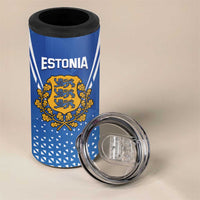 Custom Estonia Football 4 in 1 Can Cooler Tumbler Come One Kalevipojad