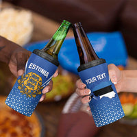 Custom Estonia Football 4 in 1 Can Cooler Tumbler Come One Kalevipojad