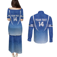 Custom Estonia Football Couples Matching Puletasi and Long Sleeve Button Shirt Come One Kalevipojad