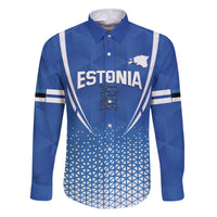 Custom Estonia Football Family Matching Off The Shoulder Long Sleeve Dress and Hawaiian Shirt Come One Kalevipojad