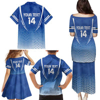 Custom Estonia Football Family Matching Puletasi and Hawaiian Shirt Come One Kalevipojad