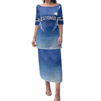 Custom Estonia Football Family Matching Puletasi and Hawaiian Shirt Come One Kalevipojad