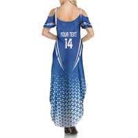 Custom Estonia Football Family Matching Summer Maxi Dress and Hawaiian Shirt Come One Kalevipojad