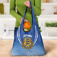 Custom Estonia Football Grocery Bag Come One Kalevipojad
