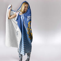 Custom Estonia Football Hooded Blanket Come One Kalevipojad