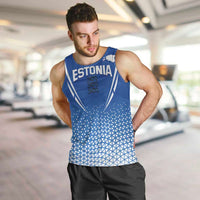 Custom Estonia Football Men Tank Top Come One Kalevipojad