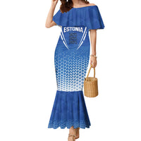 Custom Estonia Football Mermaid Dress Come One Kalevipojad