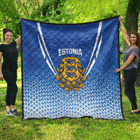 Custom Estonia Football Quilt Come One Kalevipojad