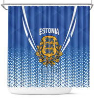 Custom Estonia Football Shower Curtain Come One Kalevipojad
