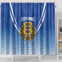 Custom Estonia Football Shower Curtain Come One Kalevipojad