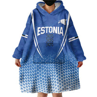 Custom Estonia Football Wearable Blanket Hoodie Come One Kalevipojad