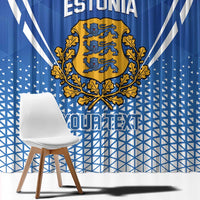 Custom Estonia Football Window Curtain Come One Kalevipojad