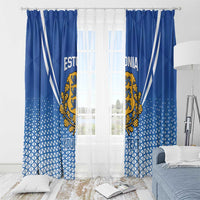 Custom Estonia Football Window Curtain Come One Kalevipojad