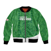 Custom Northern Ireland Bomber Jacket Go Green and White Army