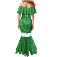 Custom Northern Ireland Family Matching Mermaid Dress and Hawaiian Shirt Go Green and White Army