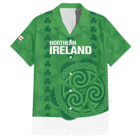 Custom Northern Ireland Family Matching Tank Maxi Dress and Hawaiian Shirt Go Green and White Army