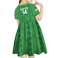 Custom Northern Ireland Kid Short Sleeve Dress Go Green and White Army