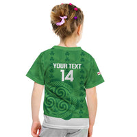 Custom Northern Ireland Kid T Shirt Go Green and White Army