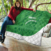 Custom Northern Ireland Quilt Go Green and White Army