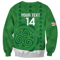 Custom Northern Ireland Sweatshirt Go Green and White Army