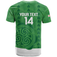 Custom Northern Ireland T Shirt Go Green and White Army