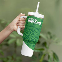 Custom Northern Ireland Tumbler With Handle Go Green and White Army