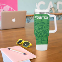 Custom Northern Ireland Tumbler With Handle Go Green and White Army