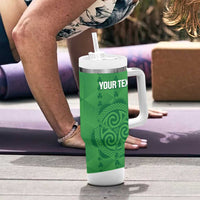 Custom Northern Ireland Tumbler With Handle Go Green and White Army