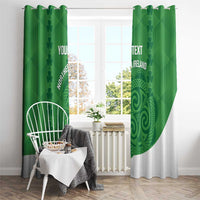 Custom Northern Ireland Window Curtain Go Green and White Army