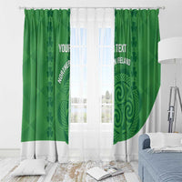 Custom Northern Ireland Window Curtain Go Green and White Army