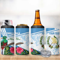 Custom Guatemala Football 4 in 1 Can Cooler Tumbler Vamos Los Chapines! LT14