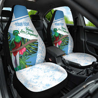 Custom Guatemala Football Car Seat Cover Vamos Los Chapines!