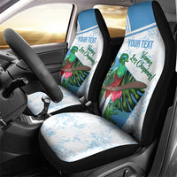 Custom Guatemala Football Car Seat Cover Vamos Los Chapines!
