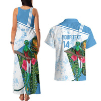 Custom Guatemala Football Couples Matching Tank Maxi Dress and Hawaiian Shirt Vamos Los Chapines! LT14