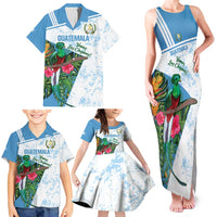 Custom Guatemala Football Family Matching Tank Maxi Dress and Hawaiian Shirt Vamos Los Chapines! LT14