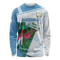 Custom Guatemala Football Long Sleeve Shirt Vamos Los Chapines! LT14