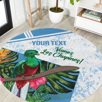 Custom Guatemala Football Round Carpet Vamos Los Chapines!