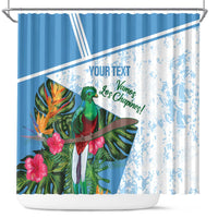 Custom Guatemala Football Shower Curtain Vamos Los Chapines!