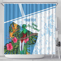 Custom Guatemala Football Shower Curtain Vamos Los Chapines!