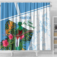 Custom Guatemala Football Shower Curtain Vamos Los Chapines!