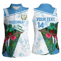 Custom Guatemala Football Women Sleeveless Polo Shirt Vamos Los Chapines! LT14