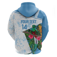 Custom Guatemala Football Zip Hoodie Vamos Los Chapines! LT14