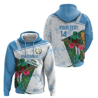 Custom Guatemala Football Zip Hoodie Vamos Los Chapines! LT14