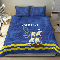 Custom Curacao Football Bedding Set La Familia Azul